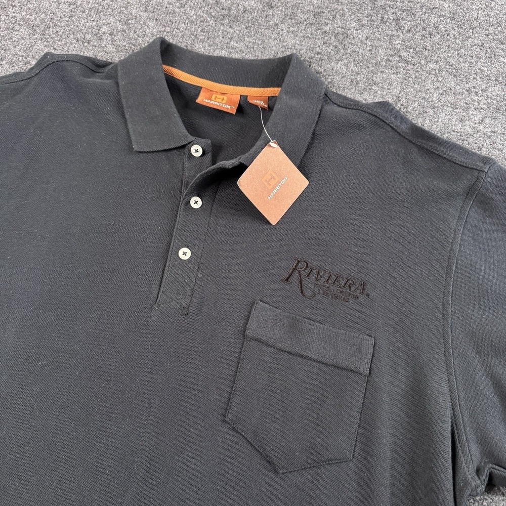 Harriton Polo Rivera Hotel & Casino Polo Golf Shirt Size XL NWT Embroidered